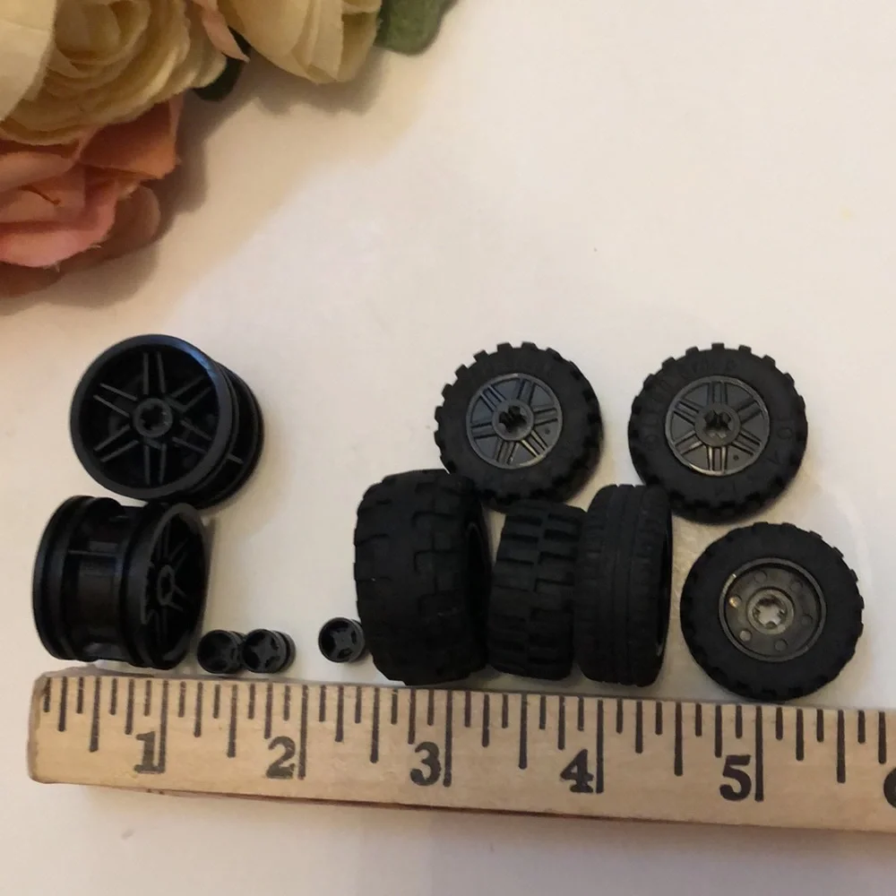 LEGO Tires Large LEGO Wheels LEGO Rubber Tires with gray rims  #9 big LEGO TIRES
